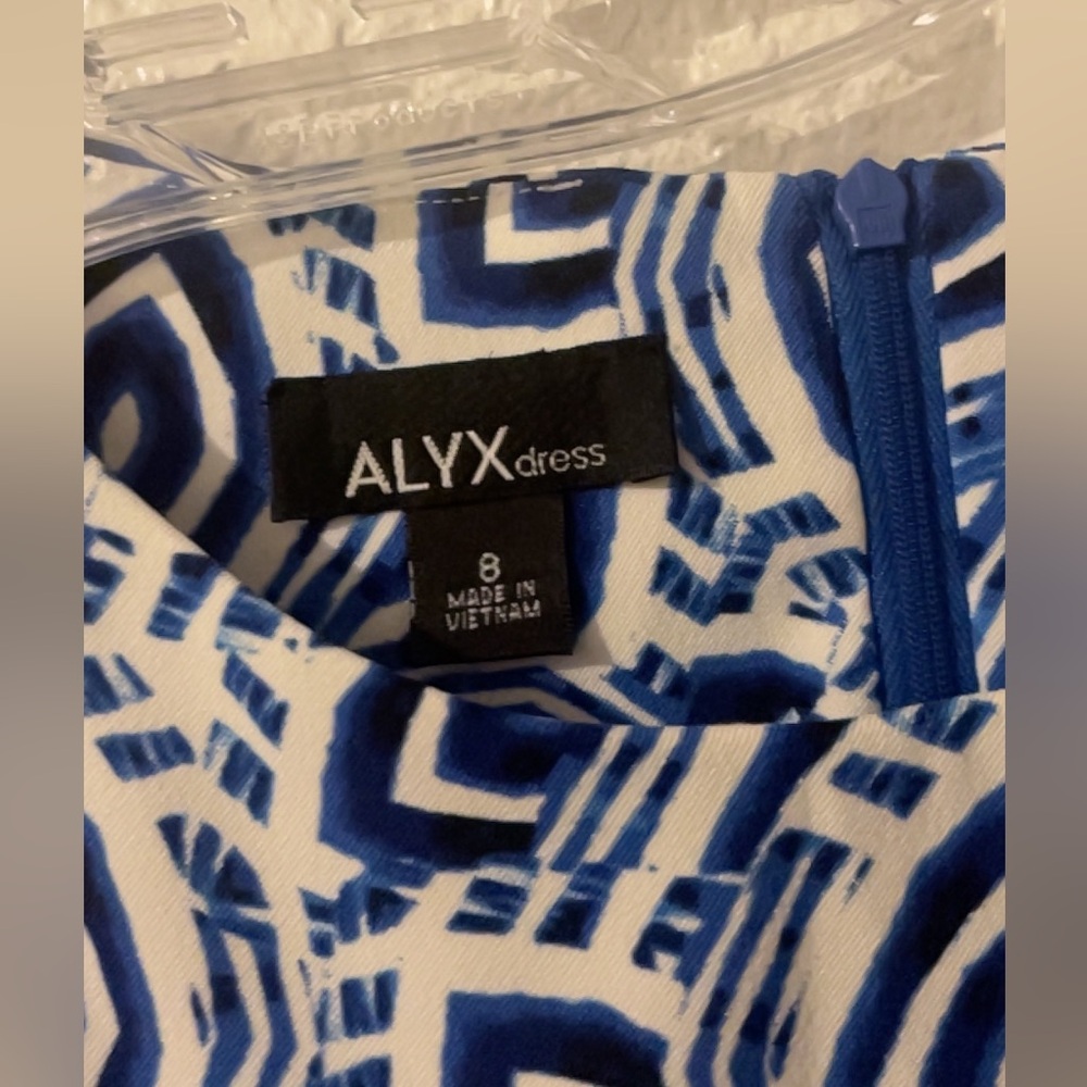 Alyx Geometric Blue and White Dress